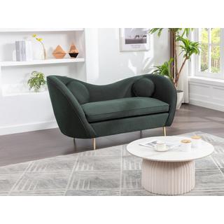 Vente-unique Sofa 2-Sitzer - Strukturstoff - Grün - ORMARA  