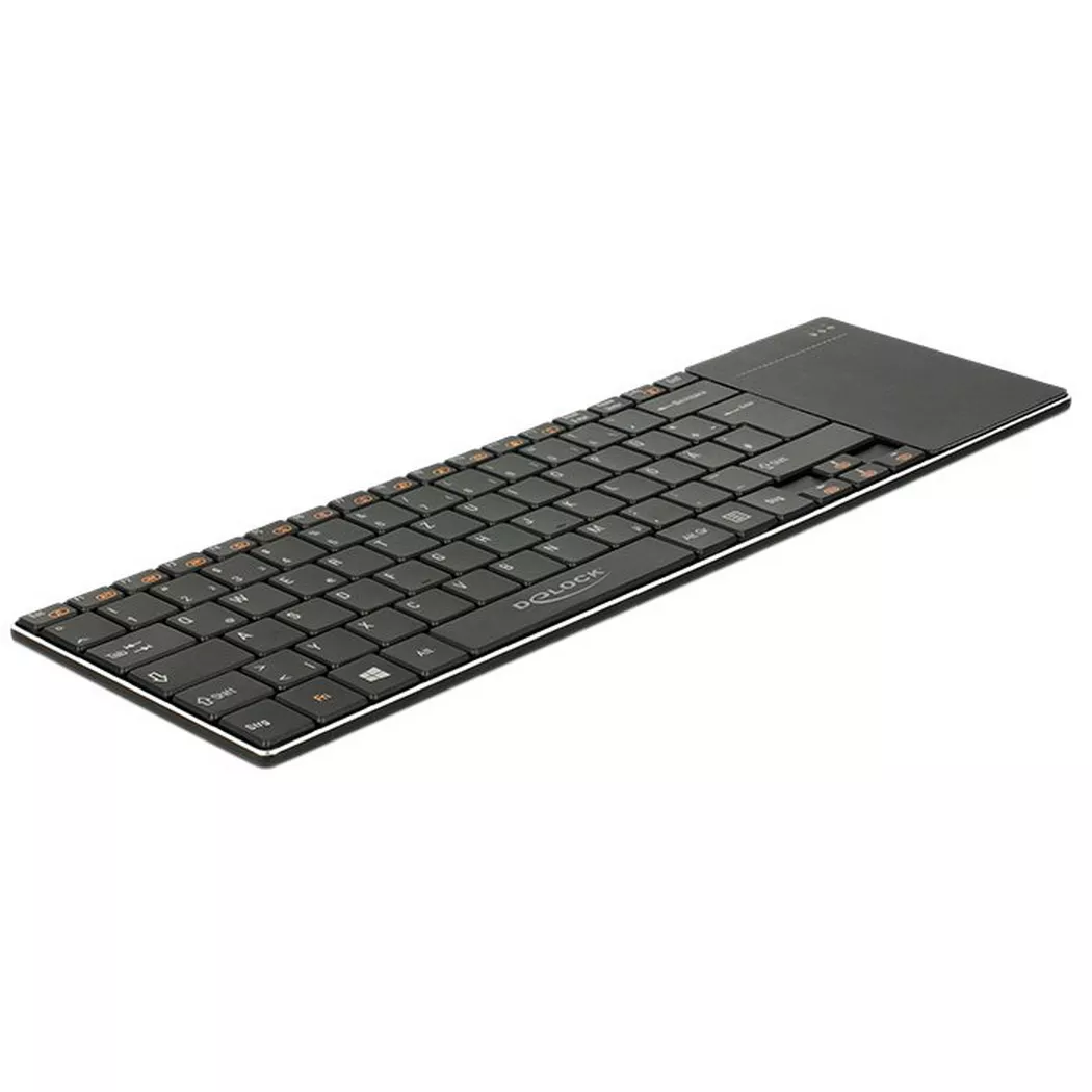 DeLOCK Wireless Keyboard - Tastatur - Deutsch - Schwarz
