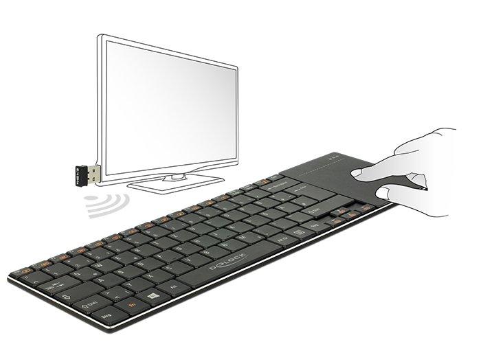 DeLock  12454 clavier pour tablette Noir Micro-USB 