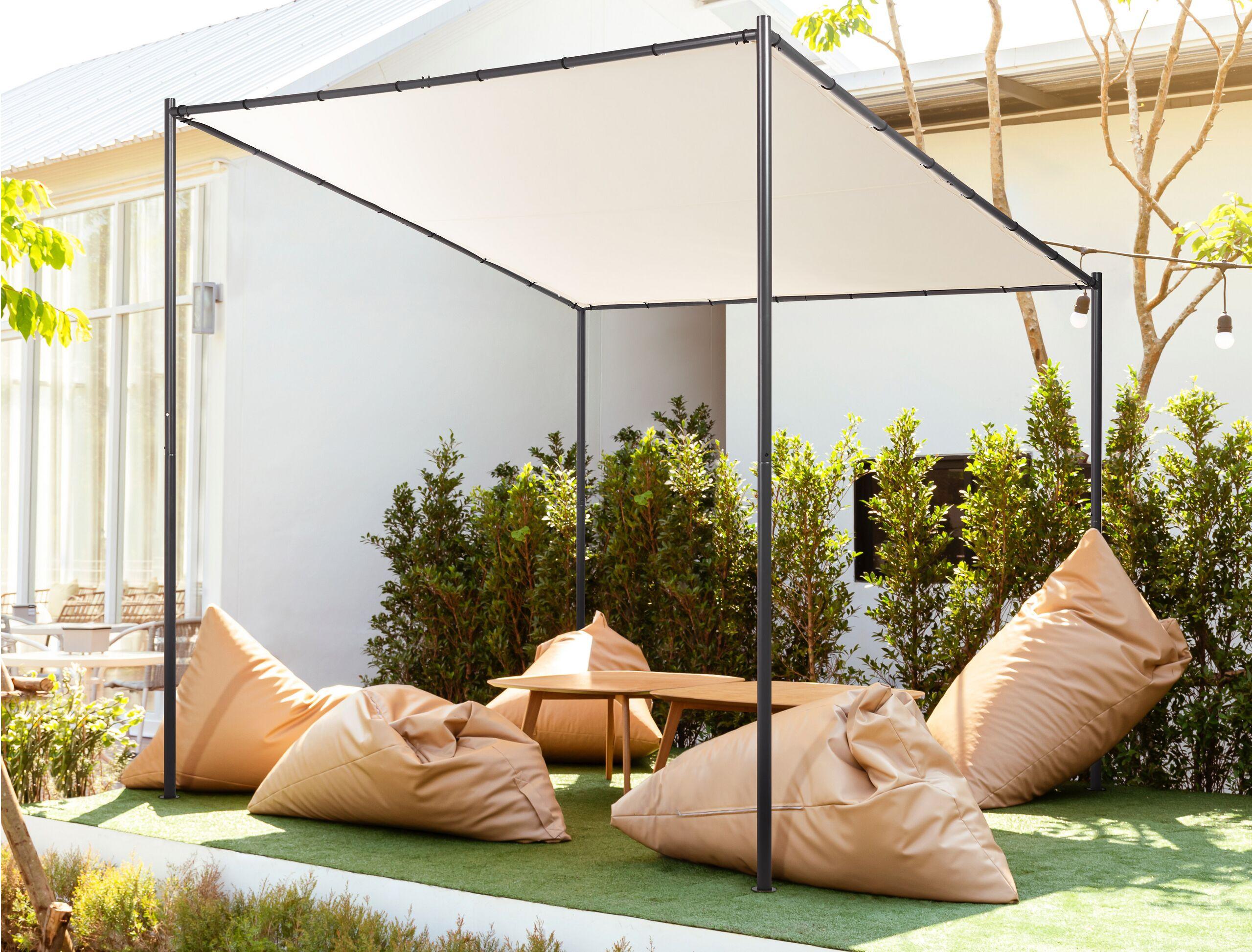 Beliani Gazebo en Tessuto Classico VIMINO  