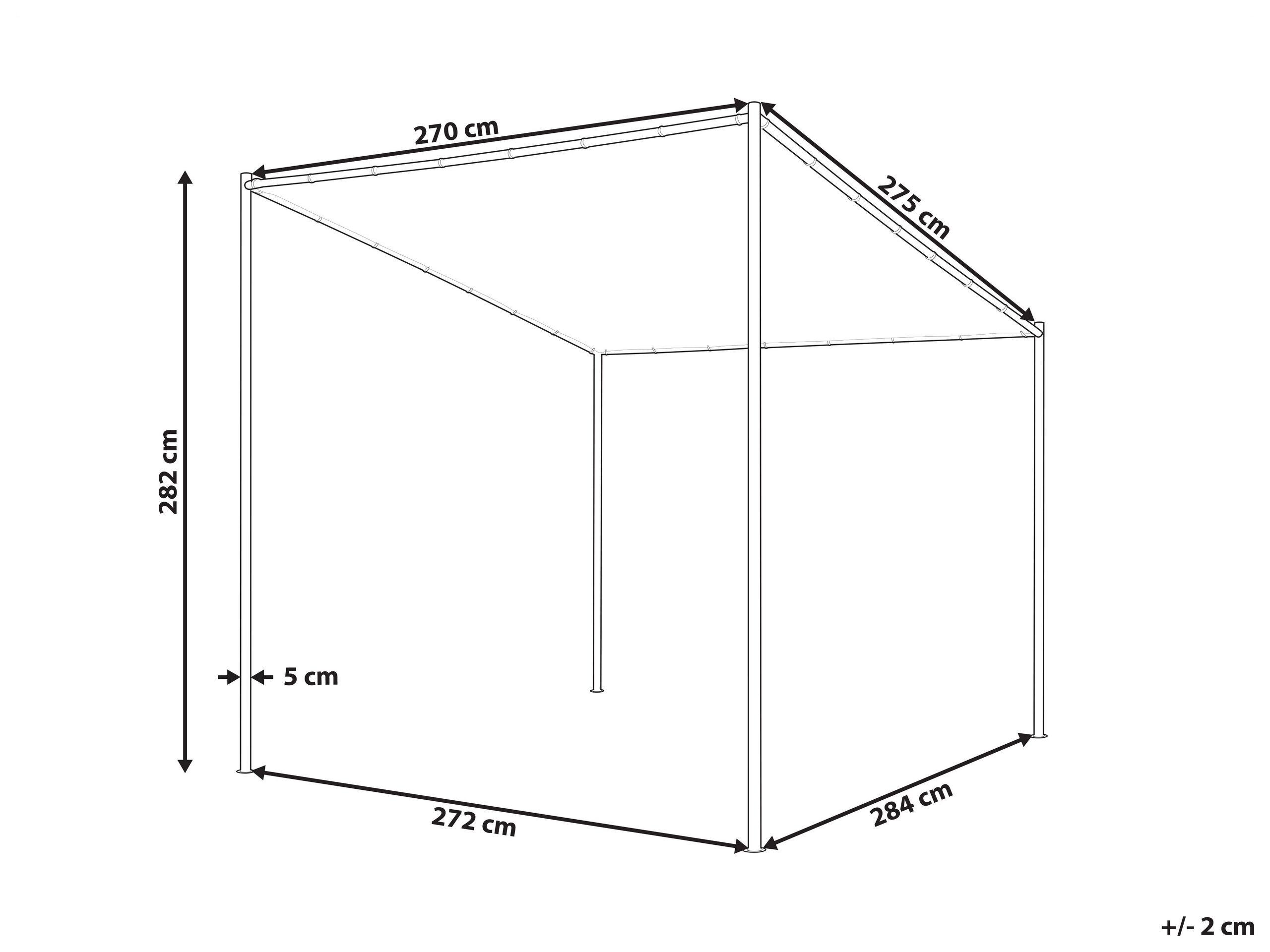 Beliani Gazebo en Tessuto Classico VIMINO  