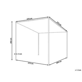 Beliani Gazebo en Tessuto Classico VIMINO  