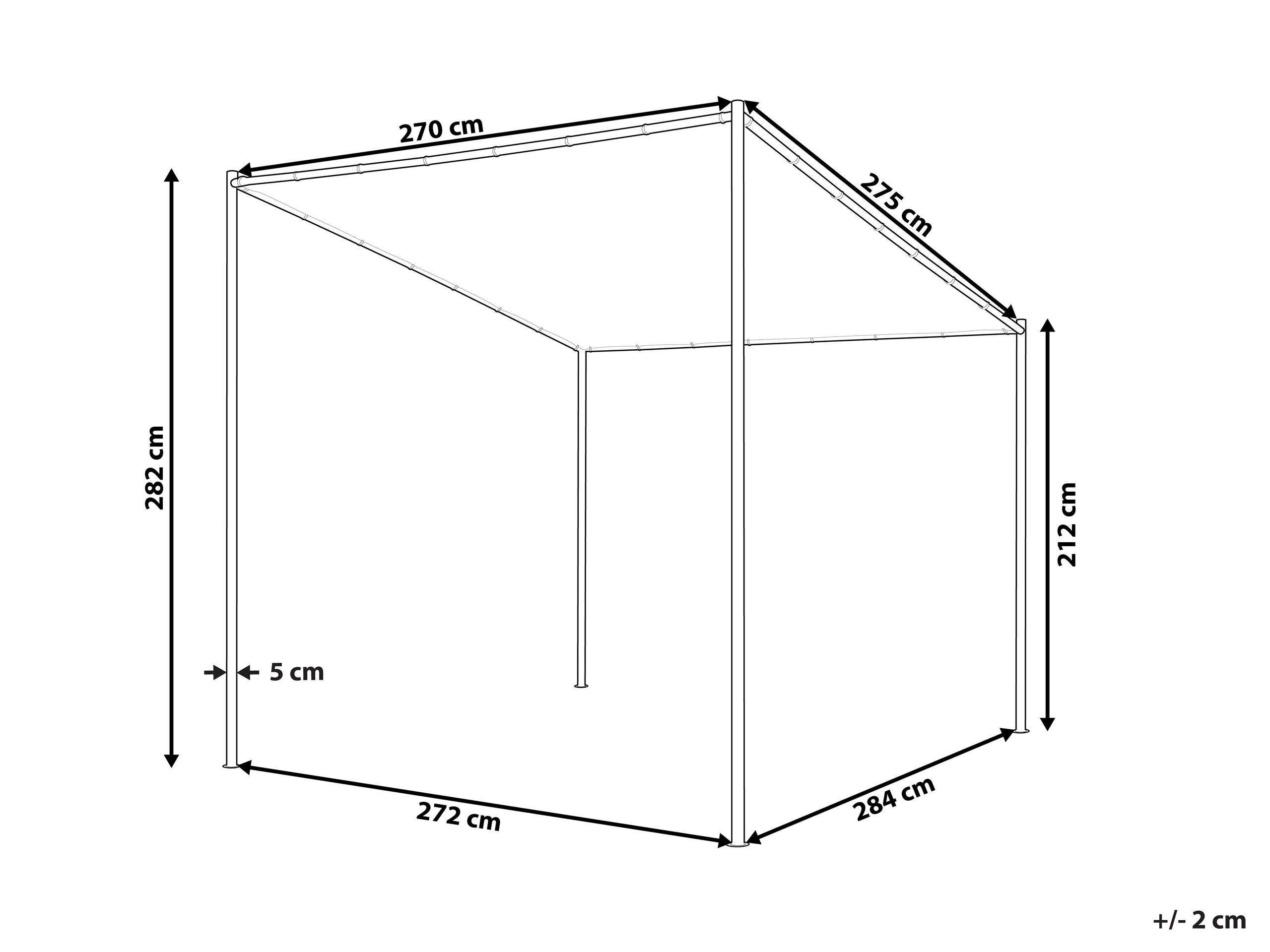 Beliani Gazebo en Tessuto Classico VIMINO  