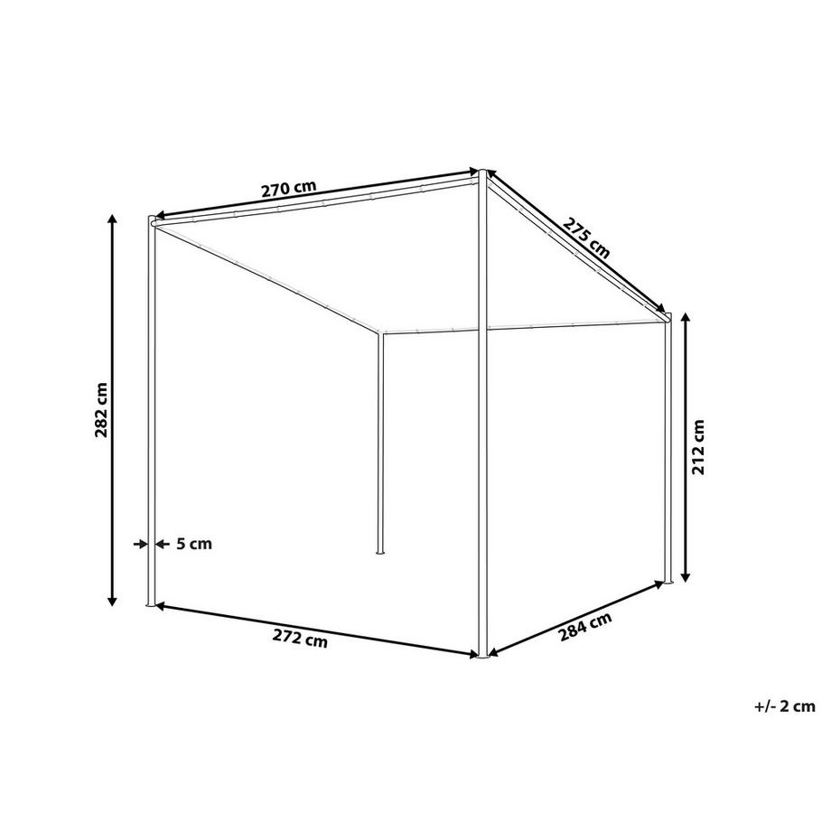 Beliani Tonnelle de jardin en Tissu Traditionnel VIMINO  