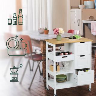 Northix Küchenwagen mit Arbeitsfläche  