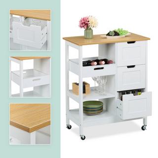 Northix Küchenwagen mit Arbeitsfläche  