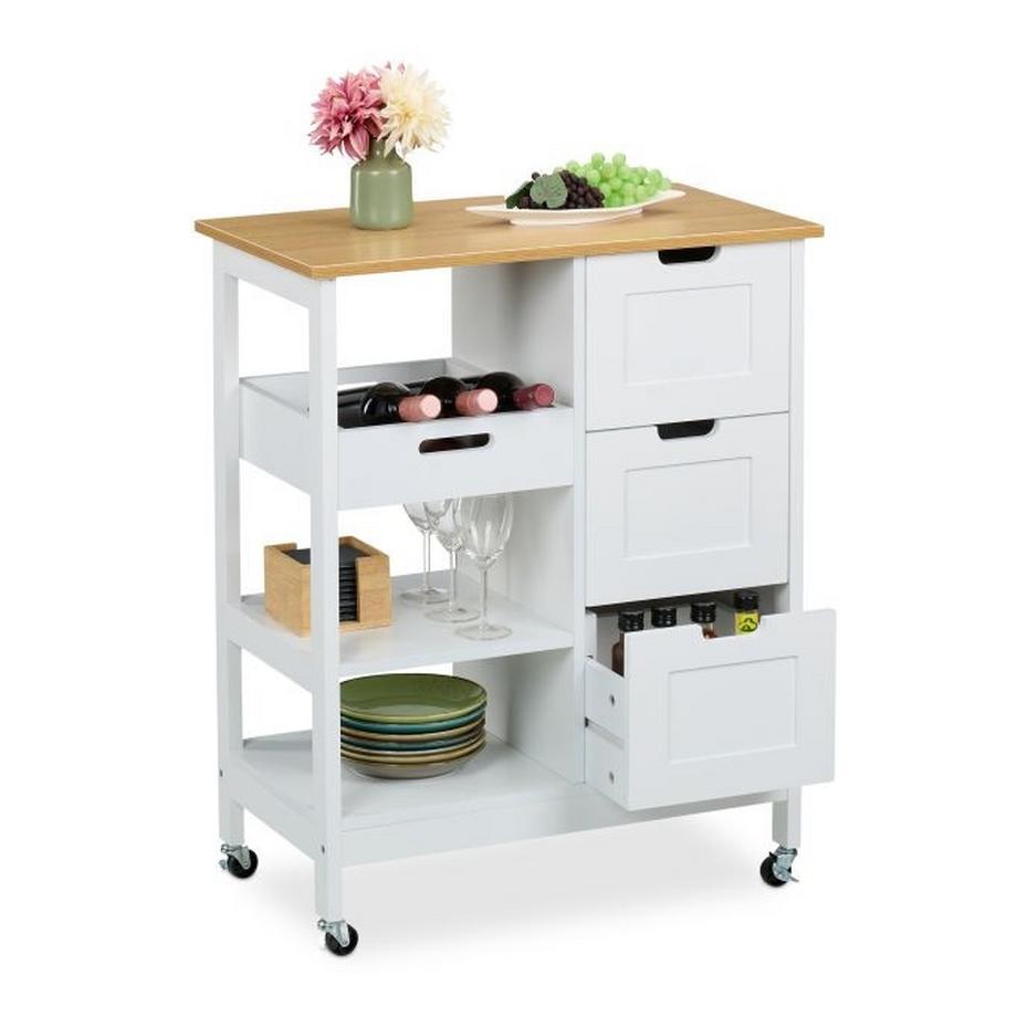 Carrello da cucina con piano di lavoro