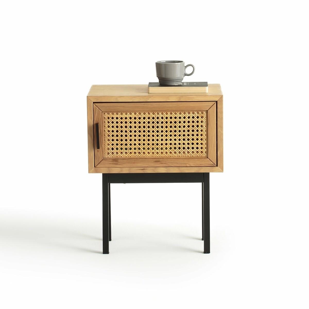 La Redoute Intérieurs Nachttisch Waska mit 1 Rattantür  