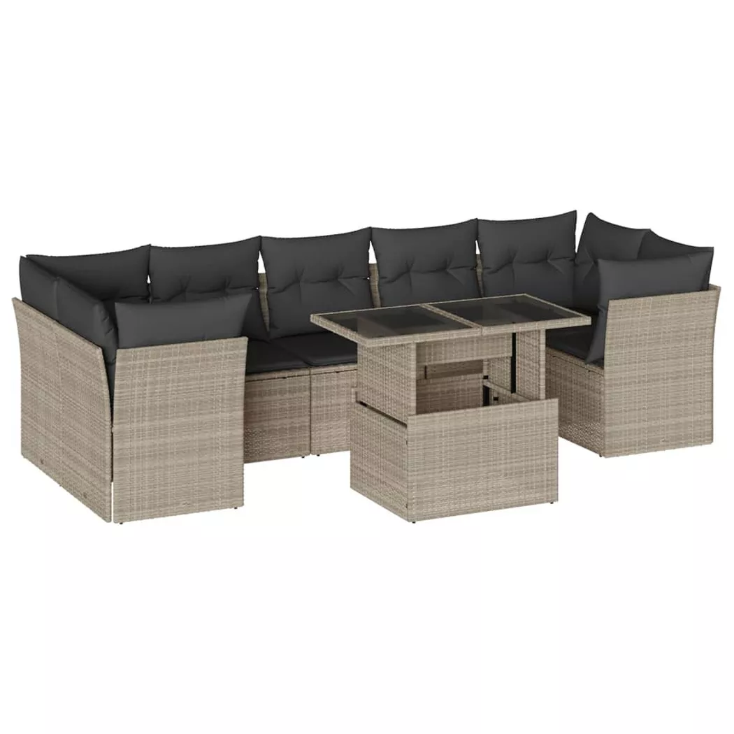 VidaXL - Ensemble de canapés de jardin rotin synthétique, One Size, Gris