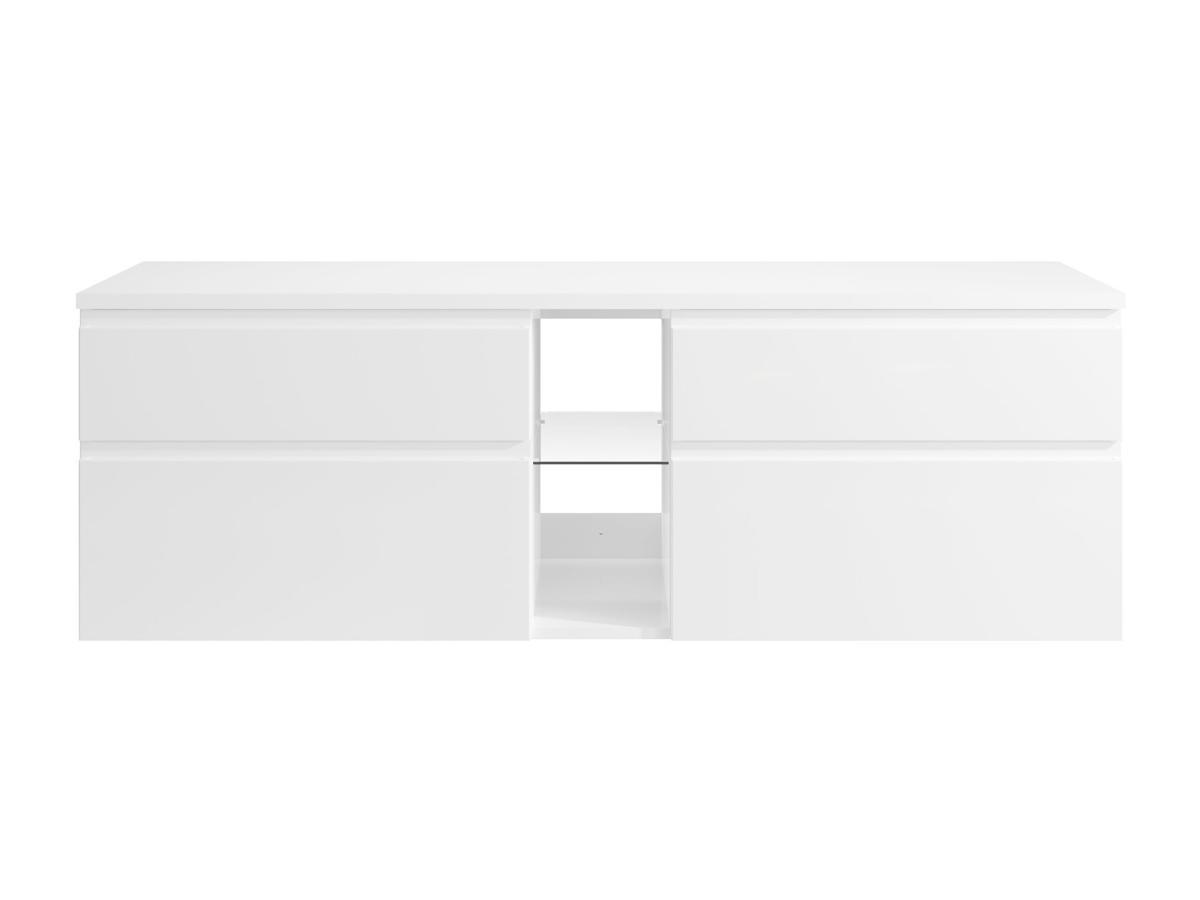 Vente-unique Mobile sotto lavabo sospeso 150 cm Bianco - MAGDALENA II  