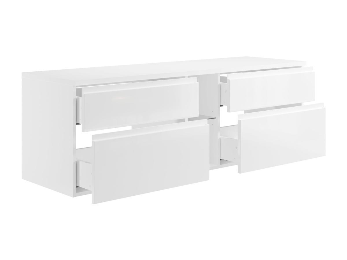 Vente-unique Mobile sotto lavabo sospeso 150 cm Bianco - MAGDALENA II  