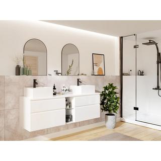 Vente-unique Mobile sotto lavabo sospeso 150 cm Bianco - MAGDALENA II  