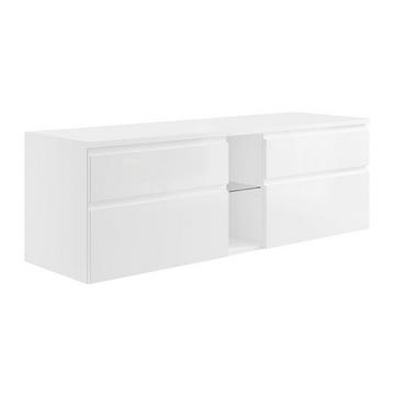 Mobile sotto lavabo sospeso 150 cm Bianco - MAGDALENA II