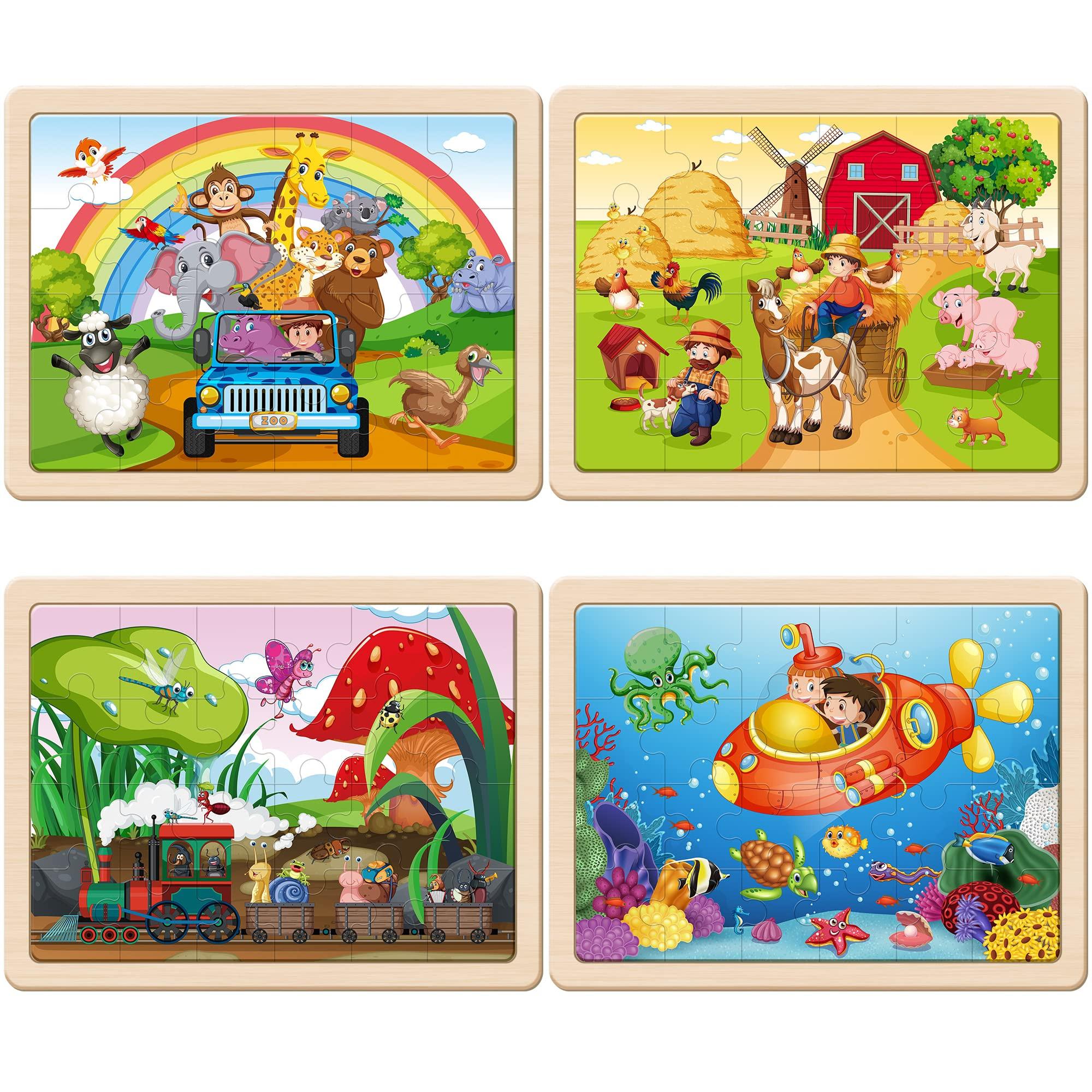 Activity-board  Kinder-Tier-Puzzle aus Holz, Vorschule Lernspielzeug 