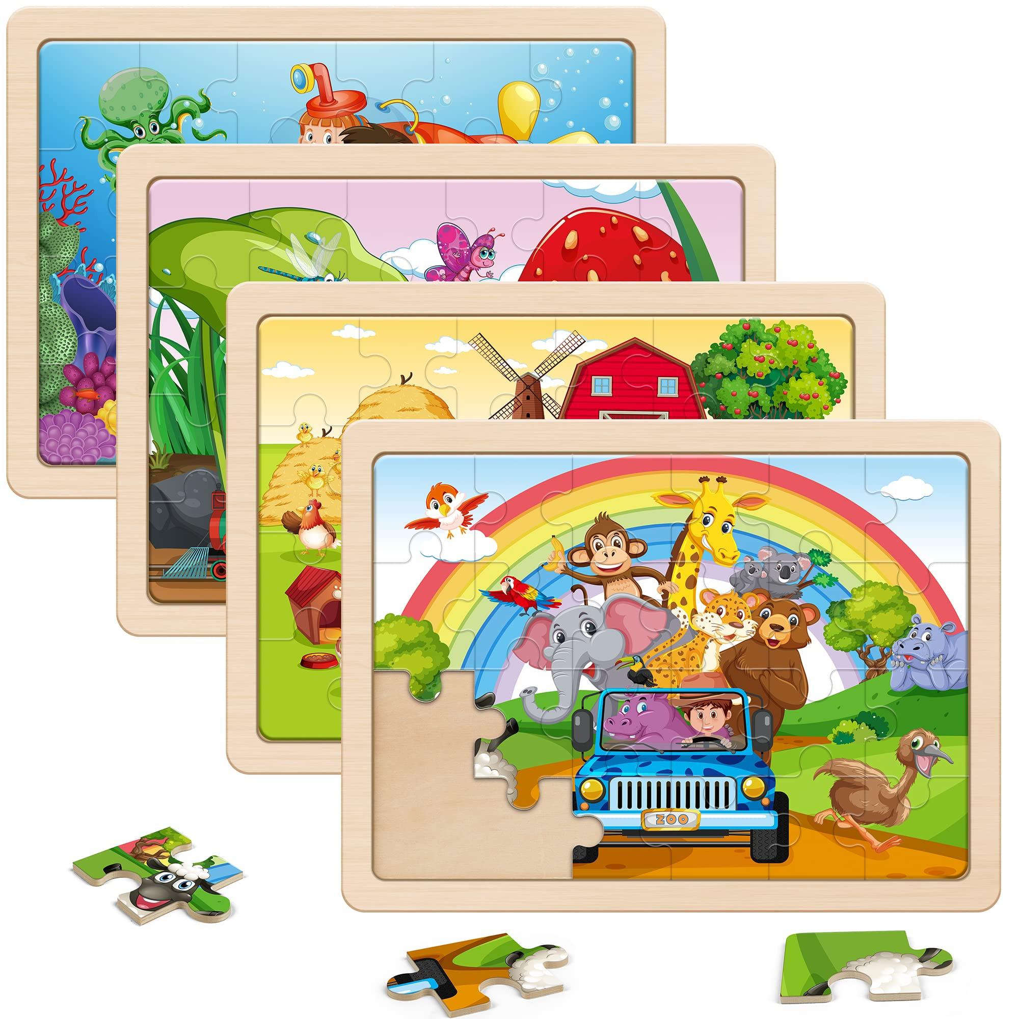 Activity-board  Kinder-Tier-Puzzle aus Holz, Vorschule Lernspielzeug 