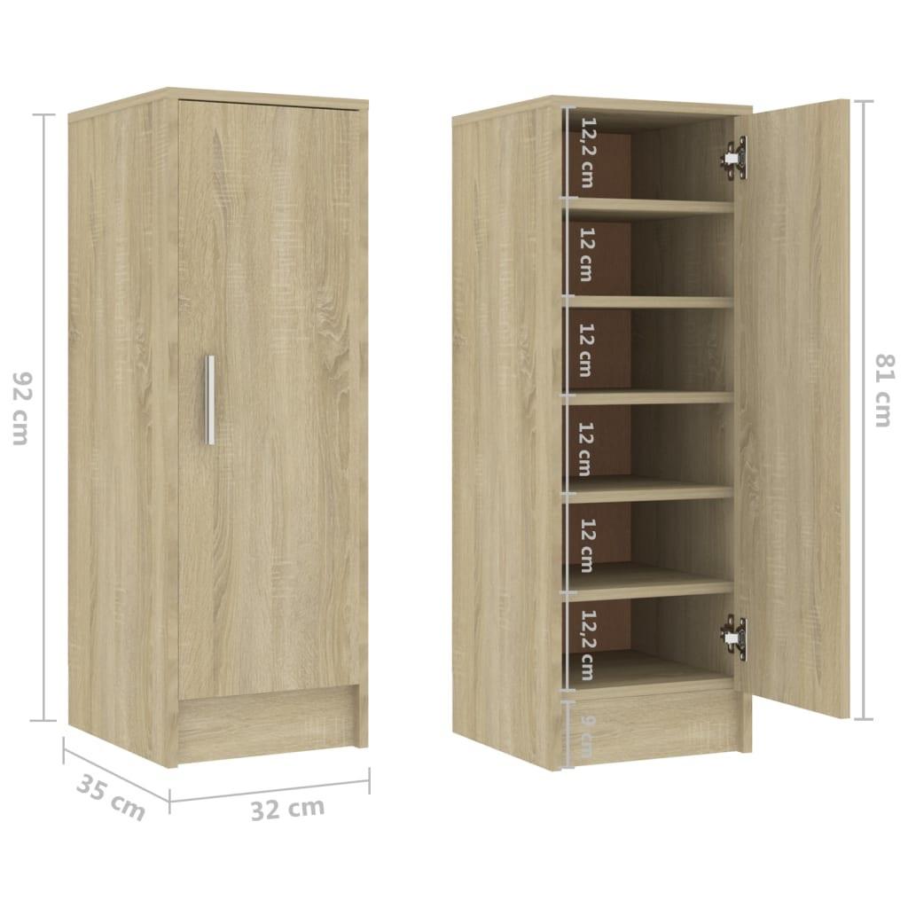 VidaXL Armoire à chaussures bois d'ingénierie  