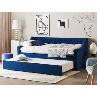 Beliani Bett mit Lattenrost aus Samtstoff Modern MONTARGIS  