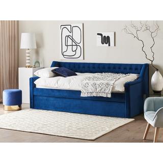 Beliani Bett mit Lattenrost aus Samtstoff Modern MONTARGIS  