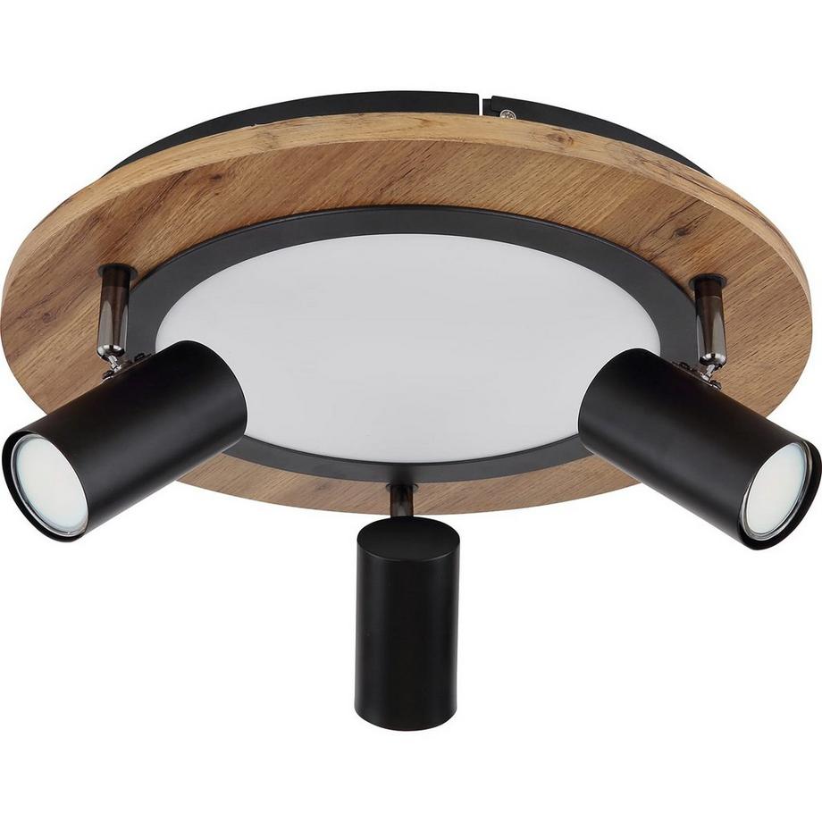 mutoni Plafonnier métal noir mat LED 40x40x18  
