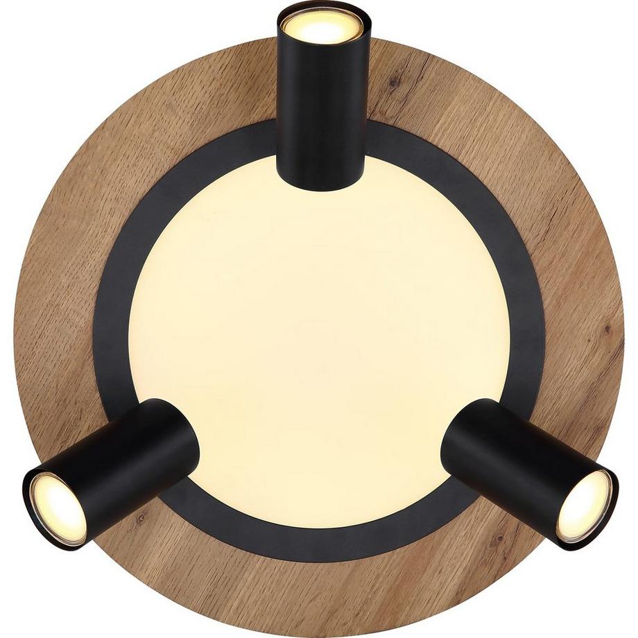 mutoni Plafonnier métal noir mat LED 40x40x18  