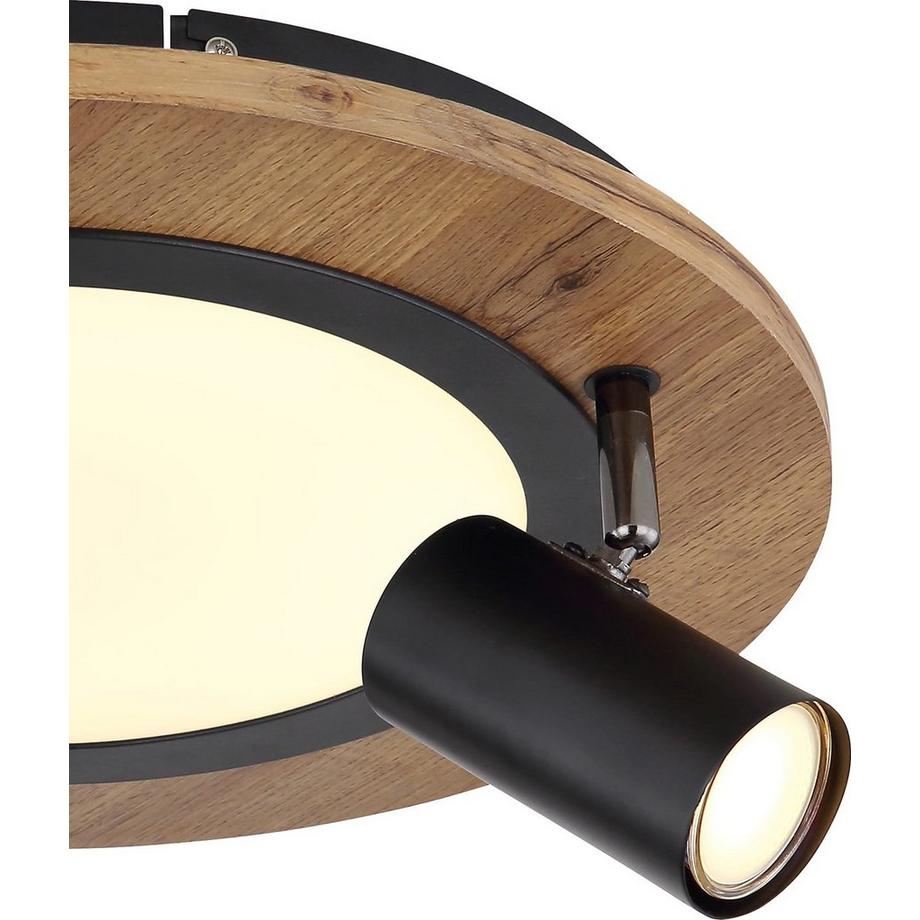 mutoni Plafonnier métal noir mat LED 40x40x18  