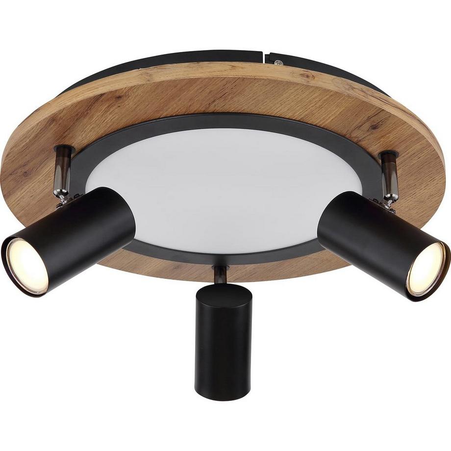 mutoni Plafonnier métal noir mat LED 40x40x18  