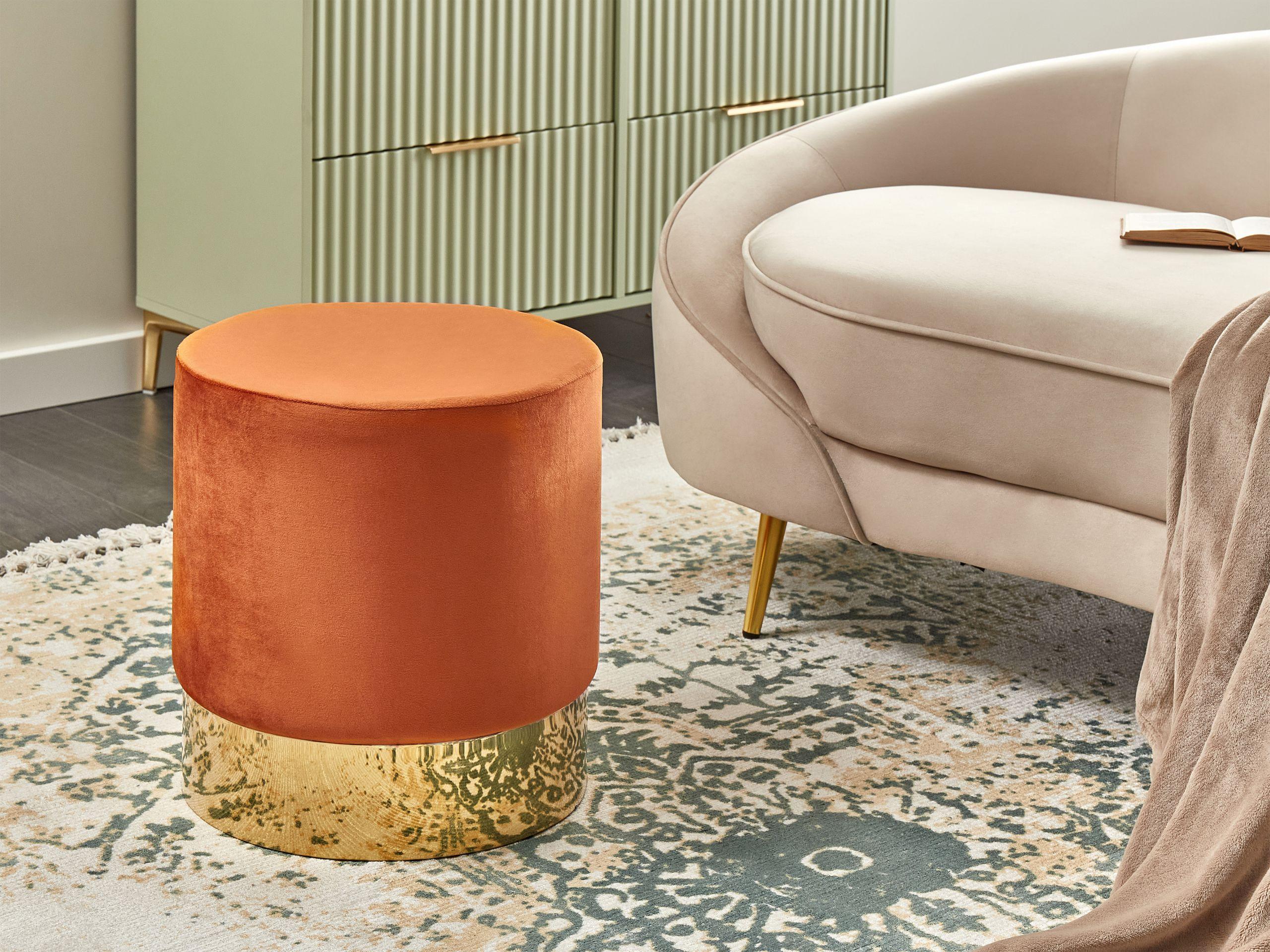 Beliani Pouf en Velours Moderne SOPHIA  