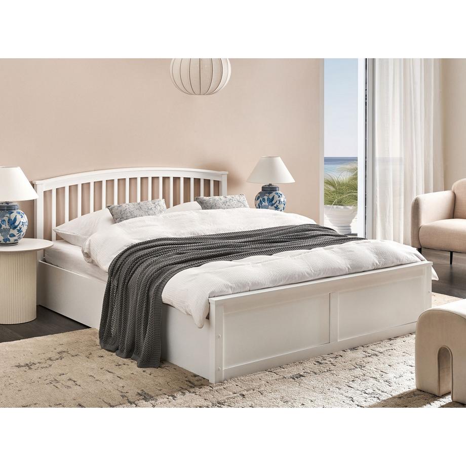 Beliani Bett mit Stauraum aus Kiefernholz  CLARBEC  