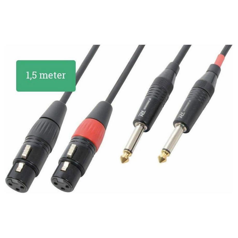 PD-Connex  CX62-1 XLR 3 Pole, female - Klinke 6,3mm, male 1.5 m 