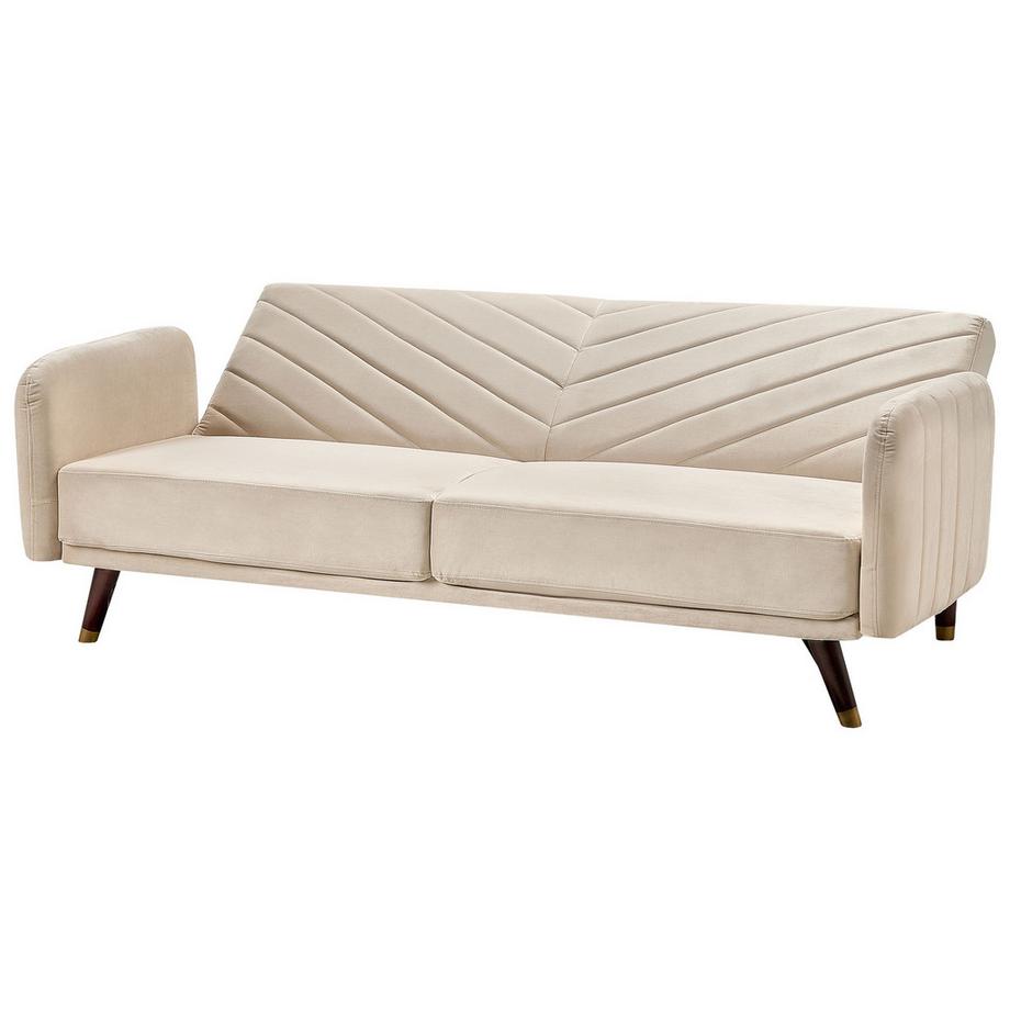 Beliani Canapé-lit en Velours Glamour SENJA  