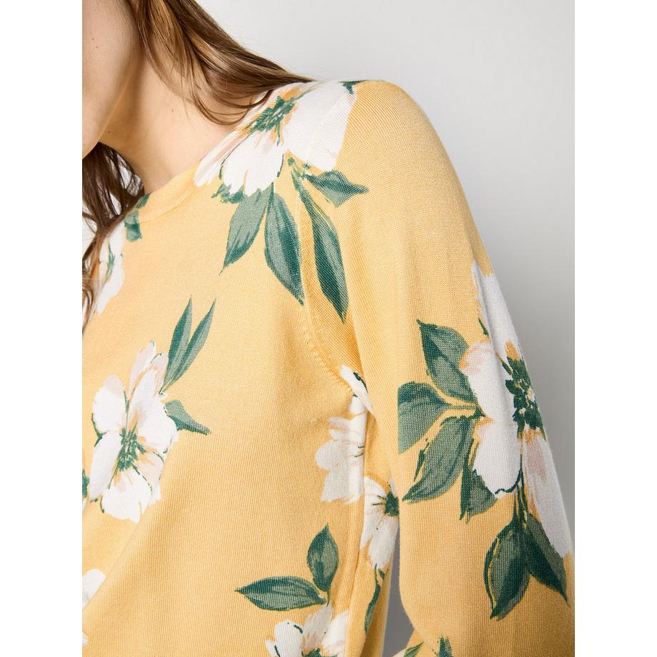APRICOT Pull en maille fine à imprimé floral  