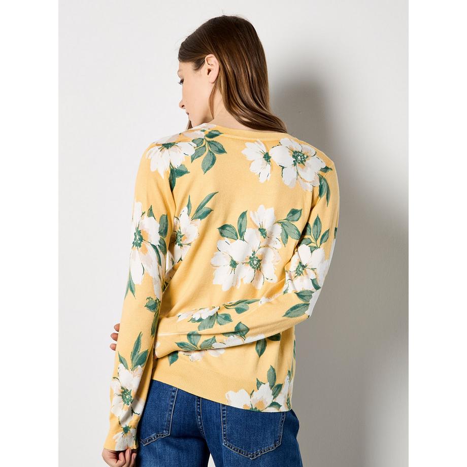 APRICOT Pull en maille fine à imprimé floral  