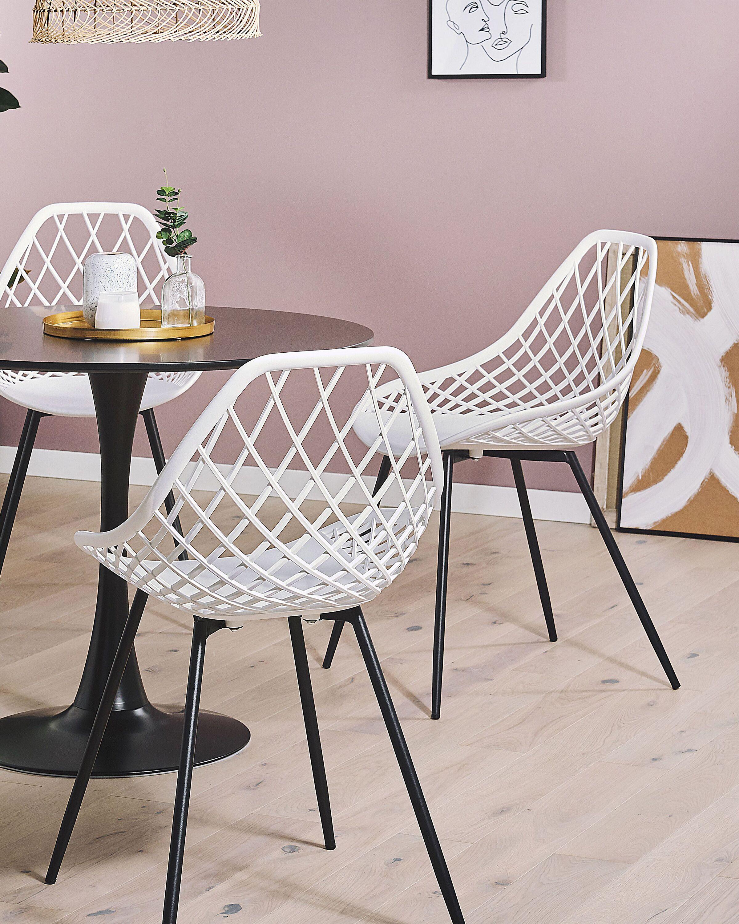 Beliani Lot de 2 chaises en Matière synthétique Moderne CANTON  