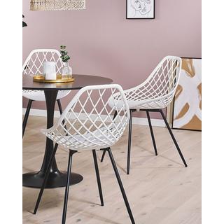 Beliani Lot de 2 chaises en Matière synthétique Moderne CANTON  