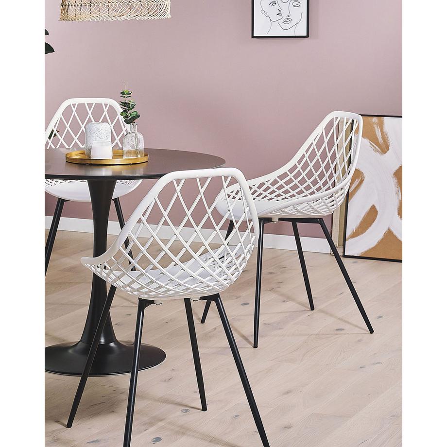 Beliani Lot de 2 chaises de salle à manger en Matière synthétique Moderne CANTON  