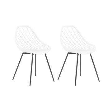 Lot de 2 chaises de salle à manger en Matière synthétique Moderne CANTON
