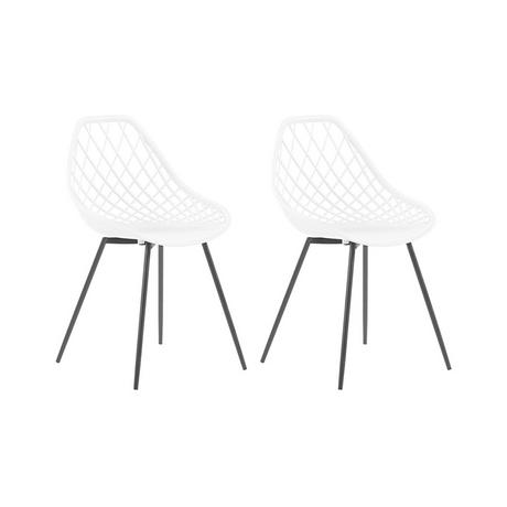 Beliani Lot de 2 chaises en Matière synthétique Moderne CANTON  