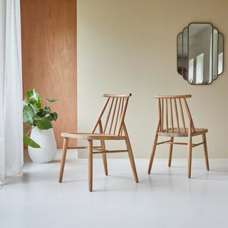 Tikamoon 2er-Set Stühle aus massivem Akazienholz Léa  