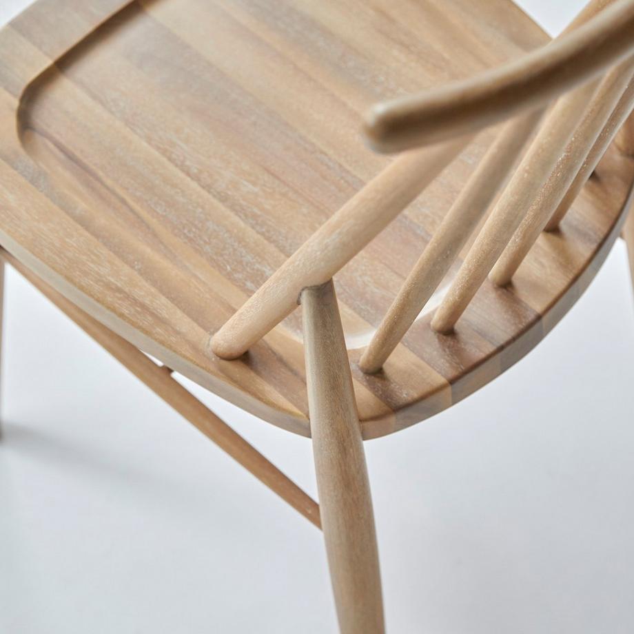 Tikamoon 2er-Set Stühle aus massivem Akazienholz Léa  