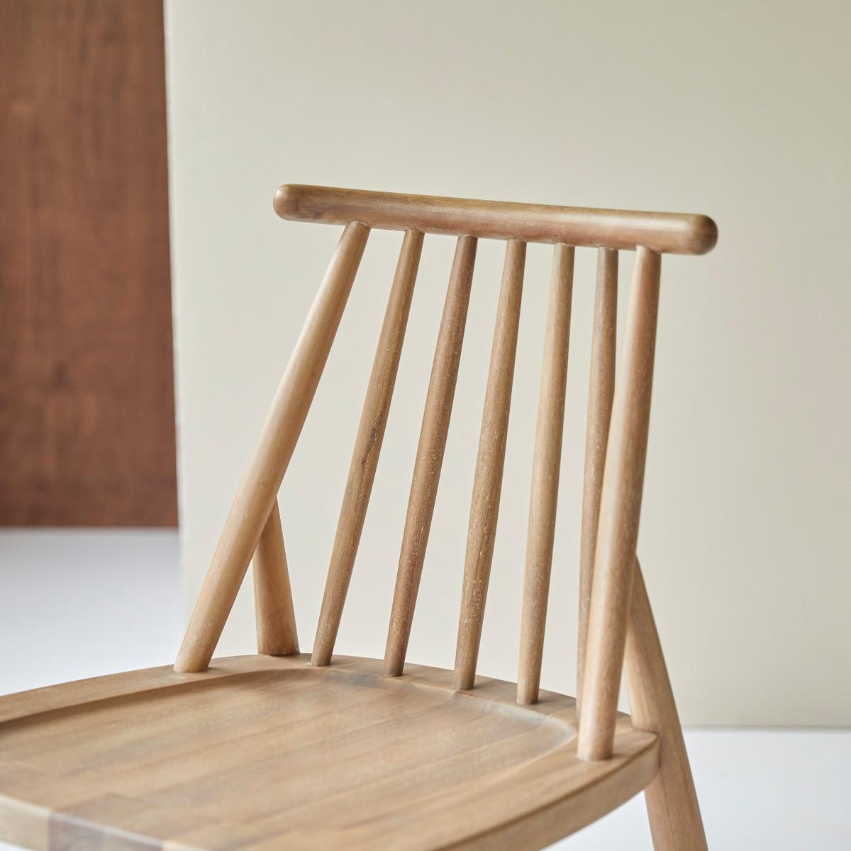 Tikamoon 2er-Set Stühle aus massivem Akazienholz Léa  