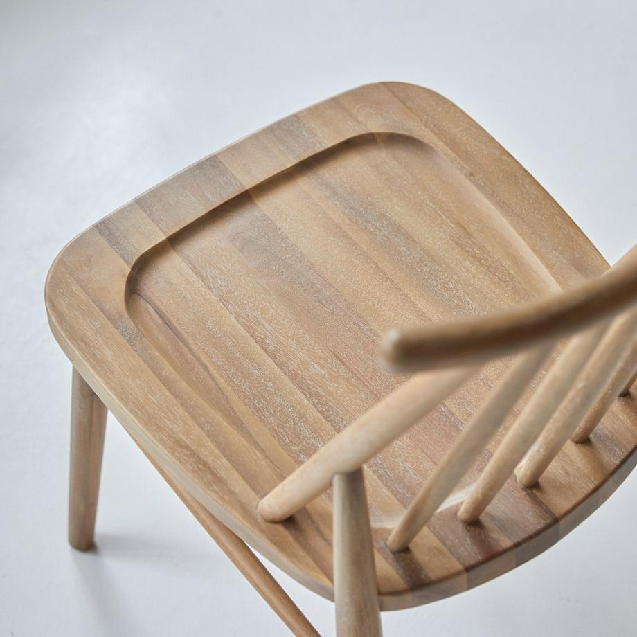 Tikamoon 2er-Set Stühle aus massivem Akazienholz Léa  