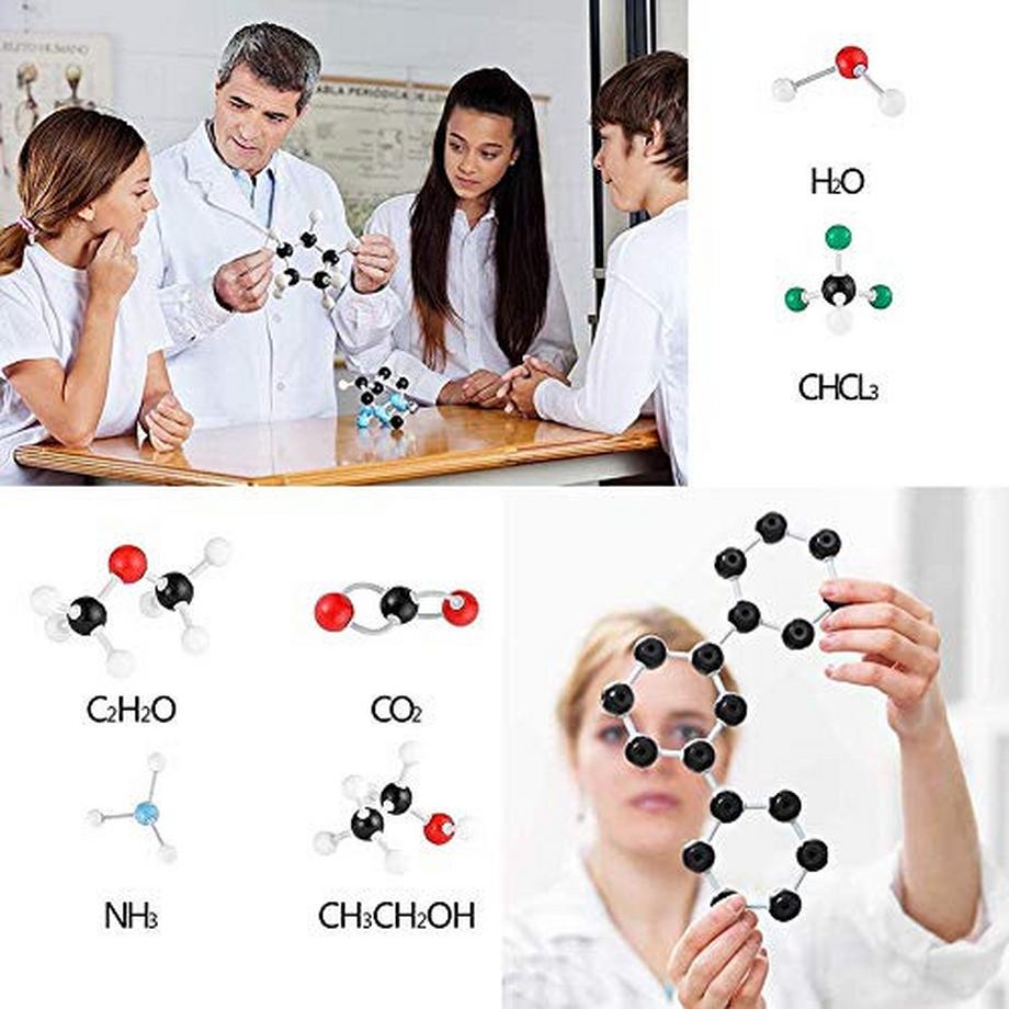 Activity-board  Modèle de molécule de chimie, modèle de molécule de structure organique et inorganique Kit de 240 pièces avec liens atomiques et instructions pour les enseignants, les étudiants et les scientifiques. 