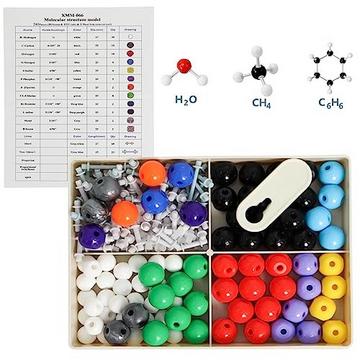 Modèle de molécule de chimie, modèle de molécule de structure organique et inorganique Kit de 240 pièces avec liens atomiques et instructions pour les enseignants, les étudiants et les scientifiques.