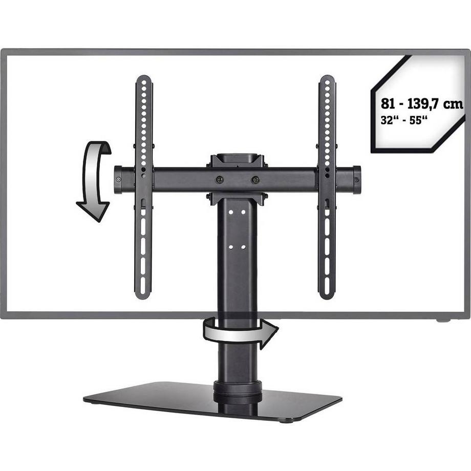 SpeaKa Professional  TV-Standfuss 81 cm (32″) - 139.7 cm (55″), neig- und schwenkbar, höhenverstellbar 