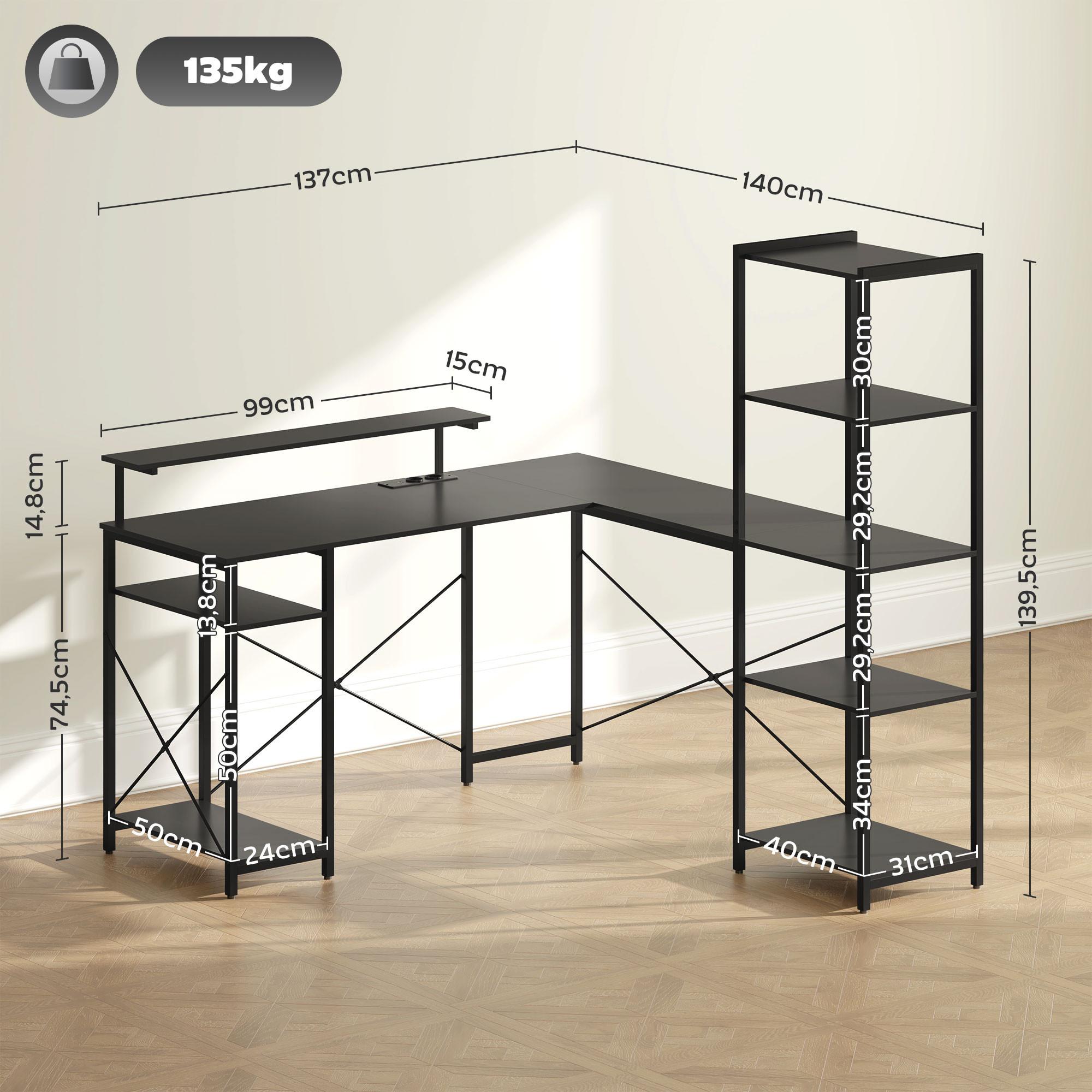 HOMCOM Bureau d'angle  