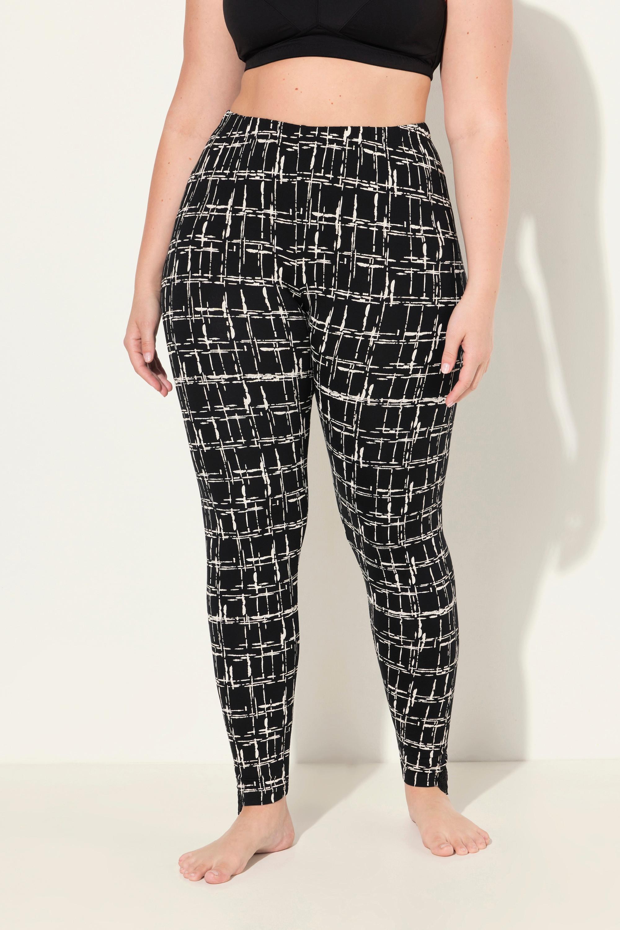 Ulla Popken  Leggings aderenti con stampa grafica e orlo elastico 