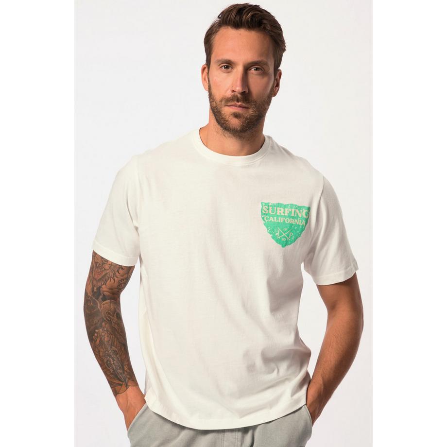 JP1880 Manches Courtes Imprimé Poitrine Col Rond T-Shirt  