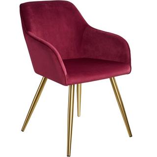 Tectake Chaise MARILYN Effet velours style scandinave  