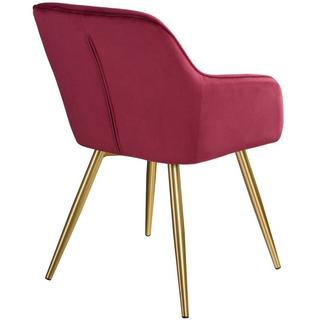 Tectake Chaise MARILYN Effet velours style scandinave  