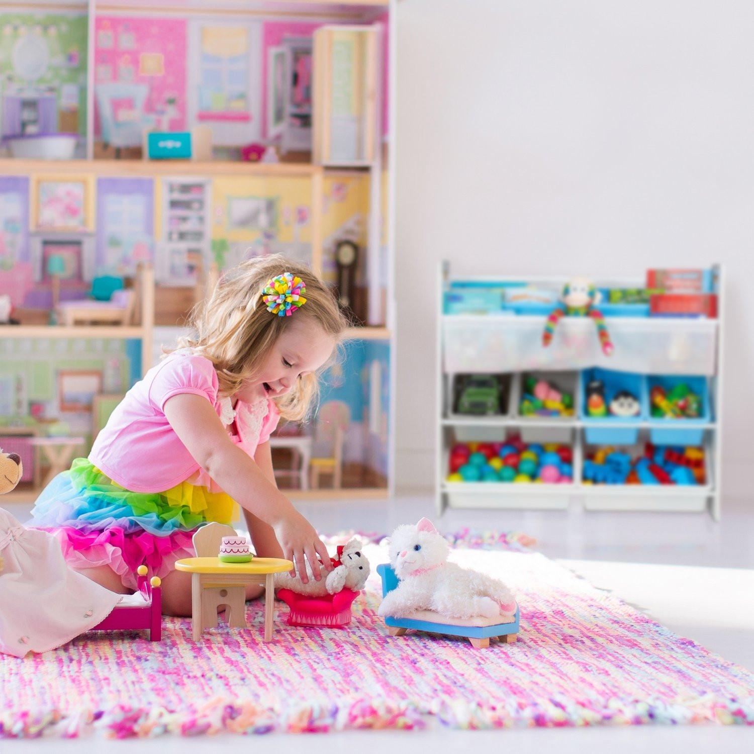 B2X Etagère pour enfants avec 10 compartiments et motifs  